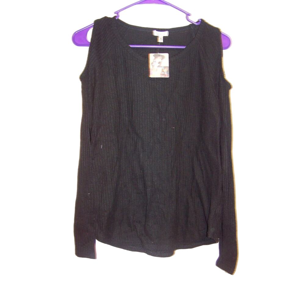 Self Esteem Cold Shoulder Sweater Size M